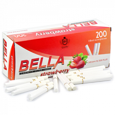 Гильзы для сигарет Bella 20мм Filter Plus Strawberry 200 шт