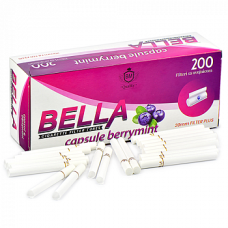 Гильзы для сигарет Bella 20мм Filter Plus Capsule Berrymint 200 шт